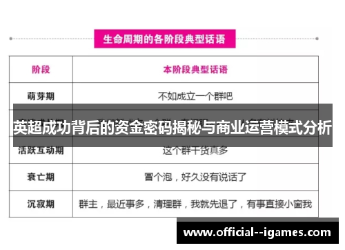 英超成功背后的资金密码揭秘与商业运营模式分析 英超成功背后的资金密码揭秘与商业运营模式分析